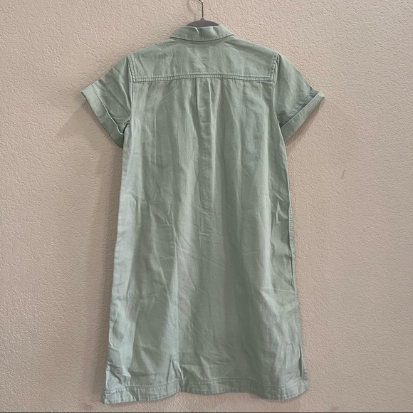JCrew Crewcuts Kids Girls Short Sleeve Twill Cadet Field Dress Green Sz 14 NWT - Picture 4 of 7